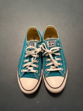 Converse Teal Low-Top Canvas Sneakers